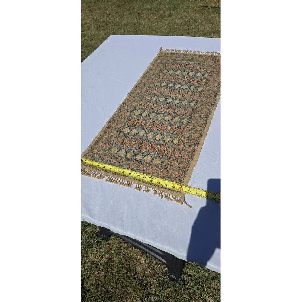 Persian Ghalamkar (Kalamkari) hand-block printed cotton textile 36×17